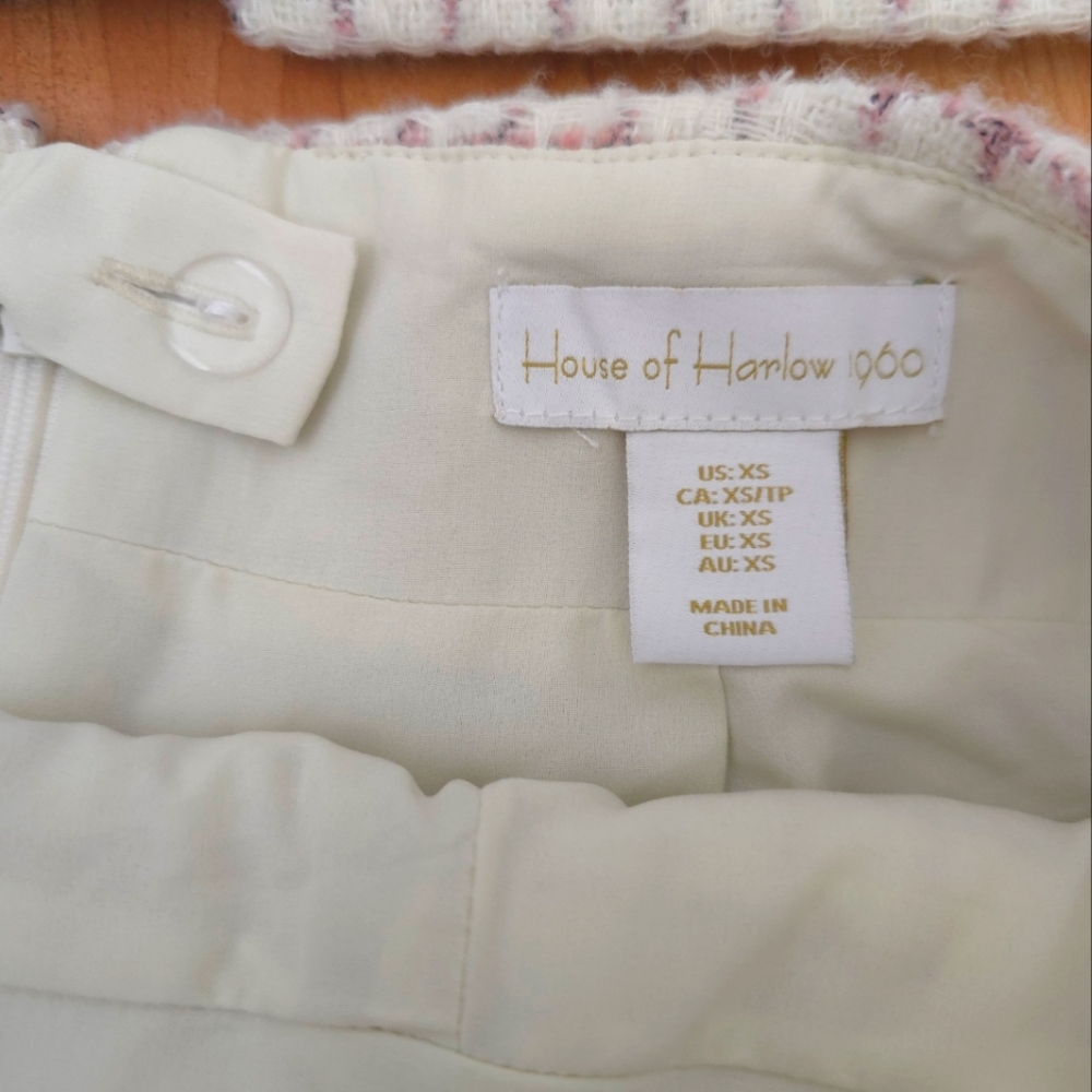 NWT House Of Harlow 1960 Twead Business Suit Skort and Jacket 2 Piece set - Picture 6 of 10